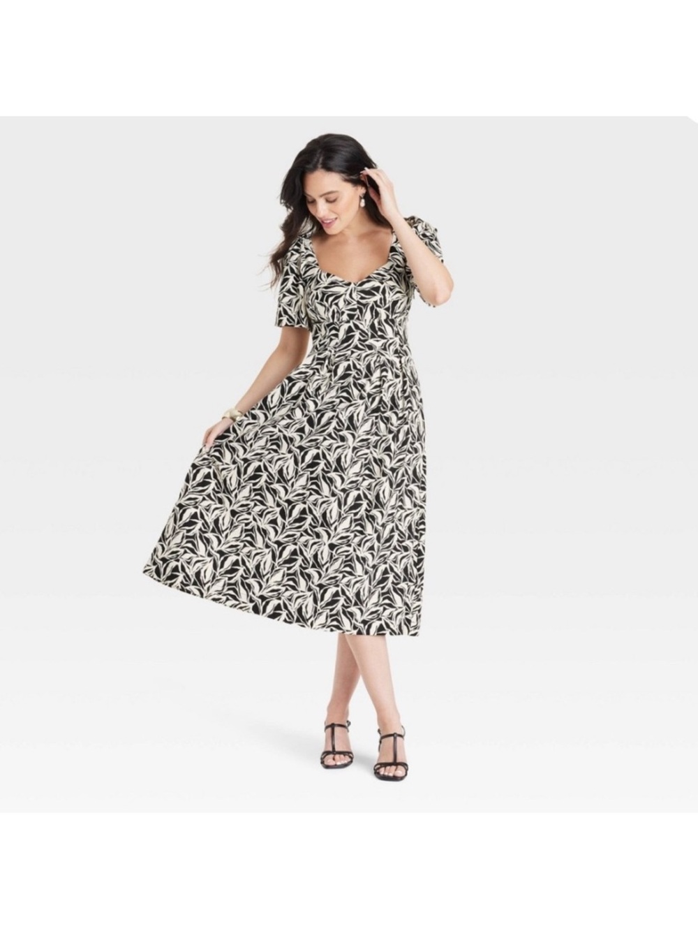 A New Day Short Sleeve Midi Dress Size 2 - Picture 2 of 10